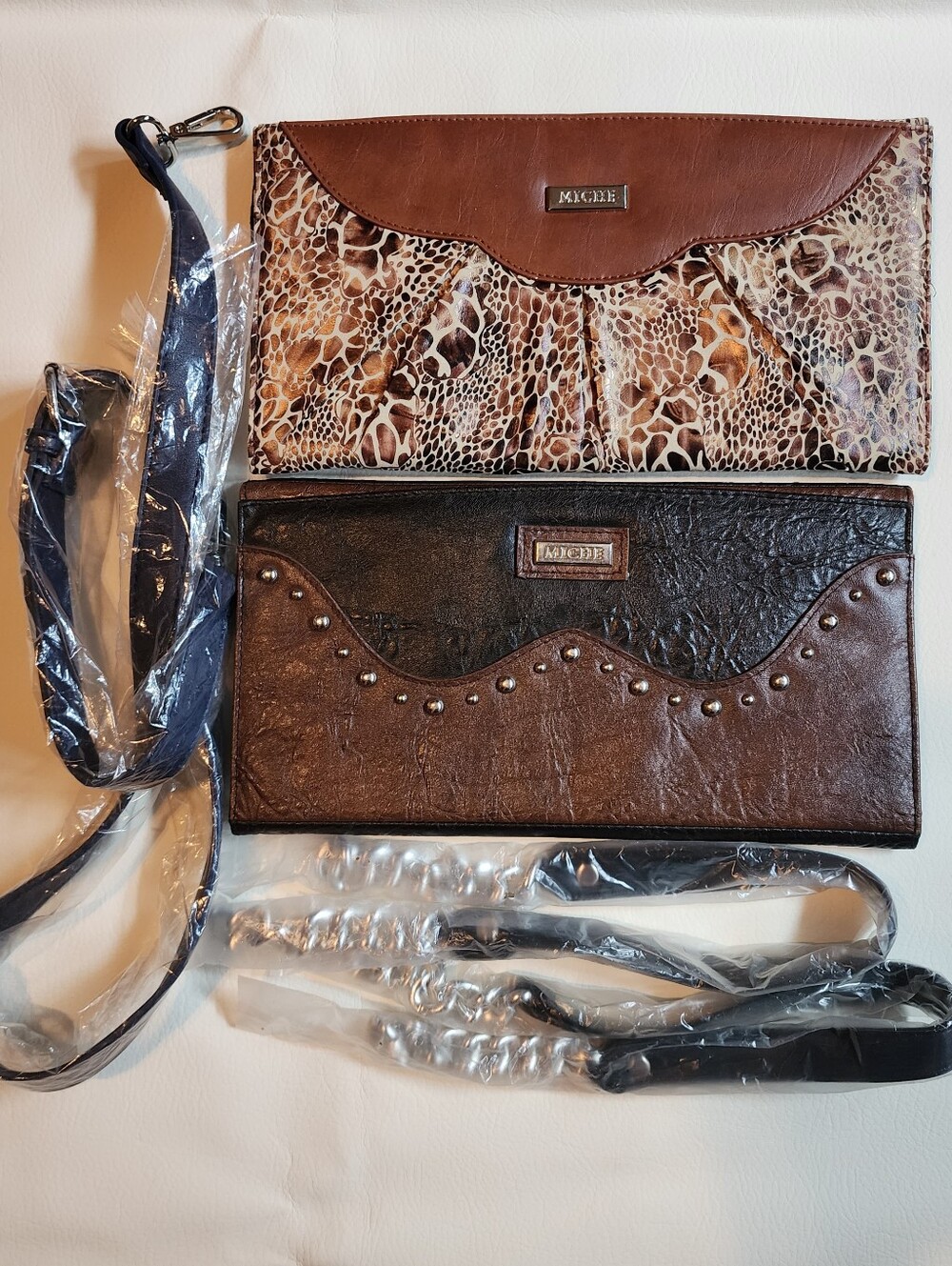 2 MICHE covers  Brown / Snakeskin and  1 shoulder 2  straps